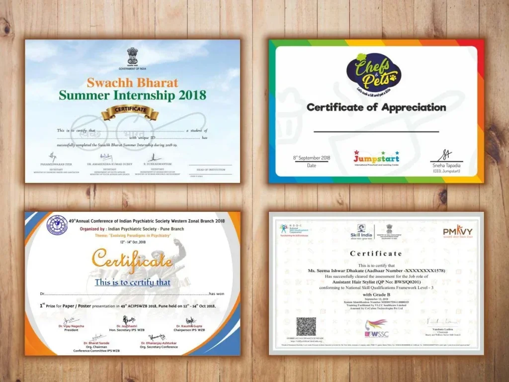 Certificate Printing Slough