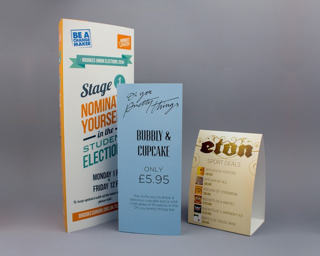 Table Tents Printing Slough